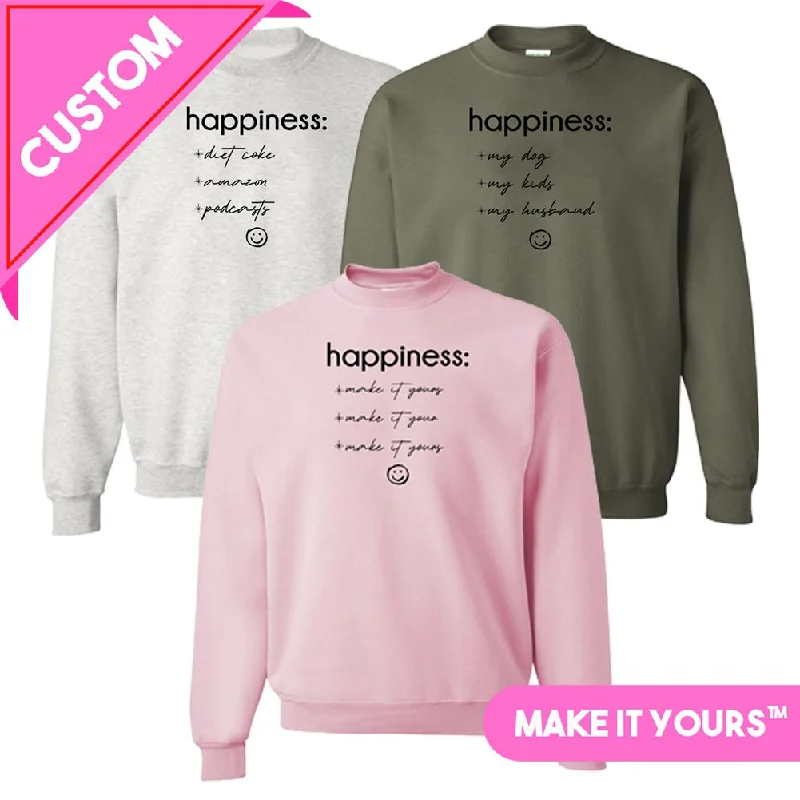 Super Savings Make It Yours™ 'Happiness Checklist' Crewneck Sweatshirt