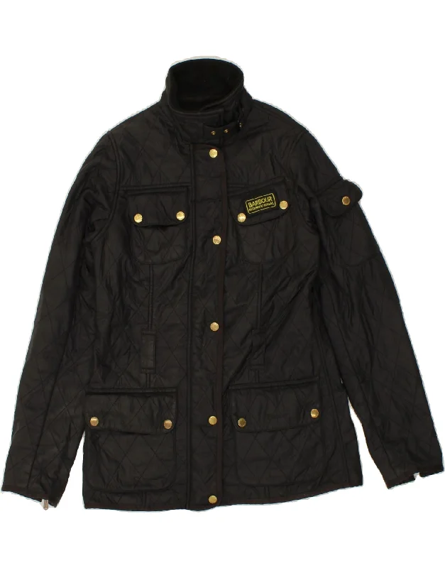 Weekend Discounts to Indulge In BARBOUR Womens Quilted Jacket UK 8 Small  Black