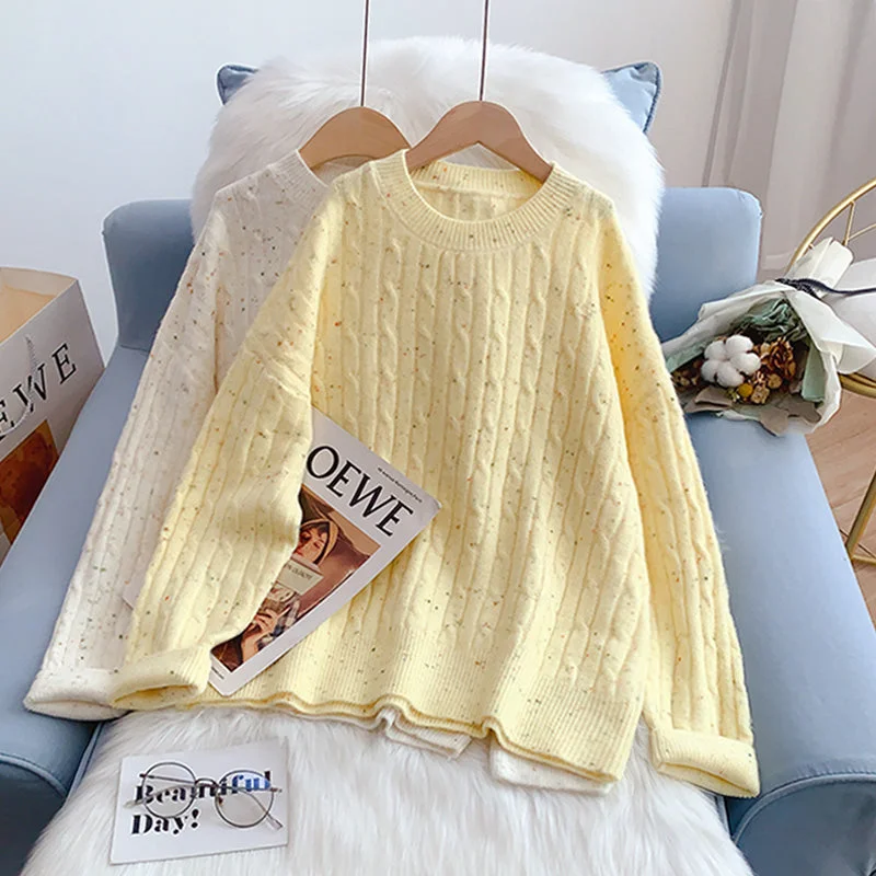 Instant Deal Twist sweater new fashion foreign style knitted bottomed shirt  4996