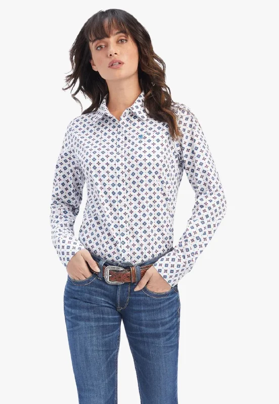 Online Only Ariat Womens Kirby Township Strech Long Sleeve Shirt