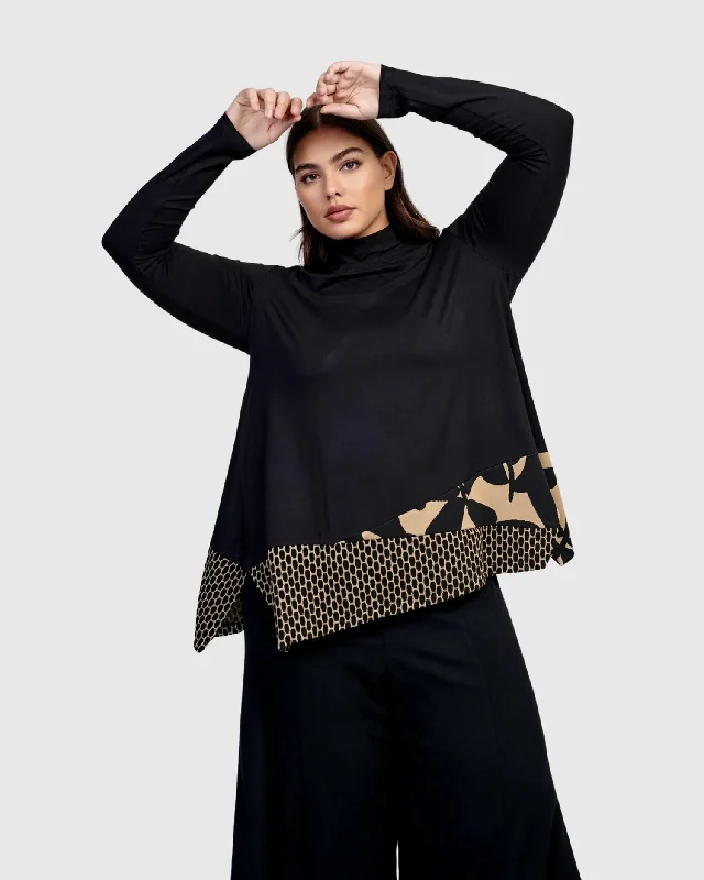 Shop and Save Nikita Turtleneck Trapeze Top, Mix