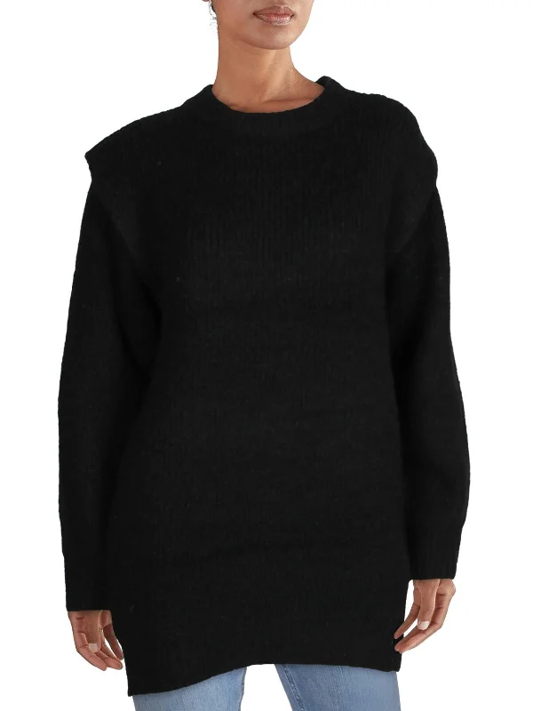 Price Break Daisy Womens Wide Shoulder Tunic Pullover Sweater