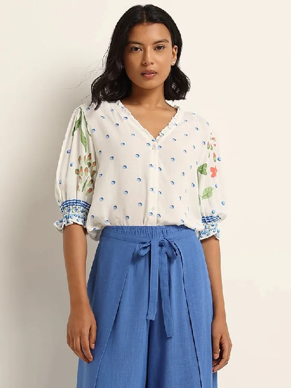 Buy More, Save More LOV White Floral Printed Top