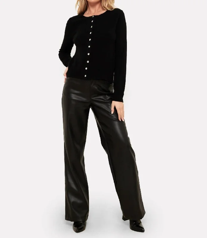 Hurry Up Chelsea Cardigan In Black