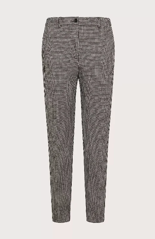 Clearance Sale SEVENTY - SLIM FIT ANKLE LENGTH JACQUARD VICHY STRETCH PANT