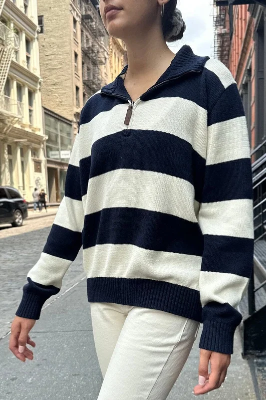 Great Deal Aleah Cotton Stripe Sweater