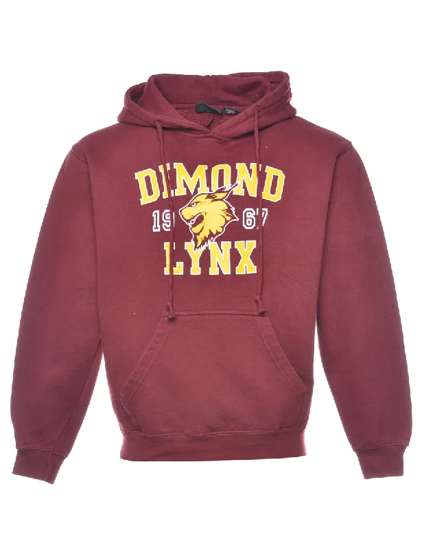 Midnight Madness Burgundy Animal Hoodie - XS