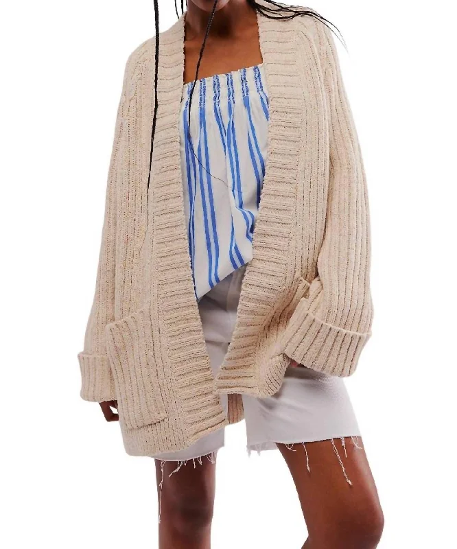 Extra Savings Blossom Cardigan In Ivory Pastel