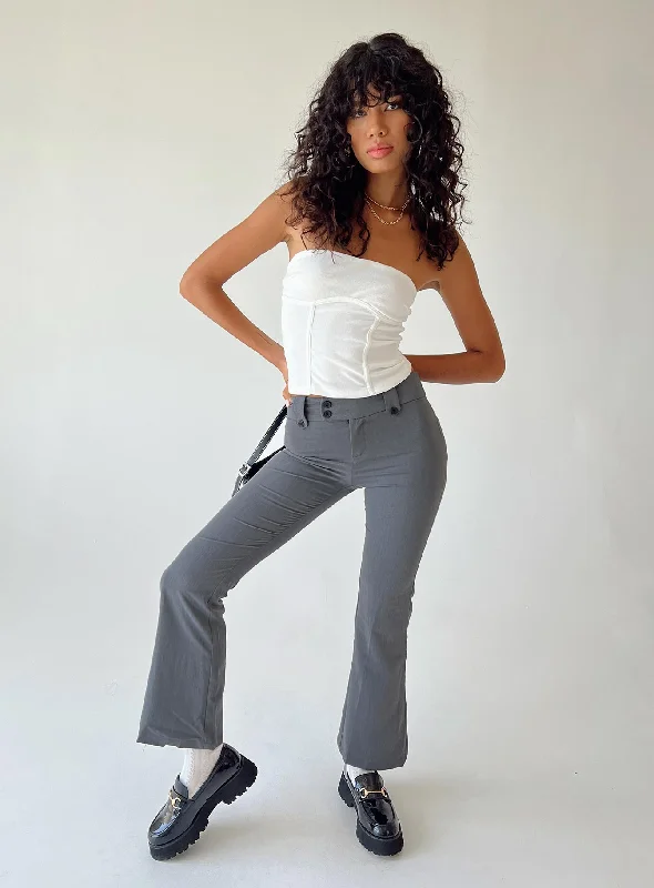 Epic Deals Yianna Low Waist Flare Pants Grey
