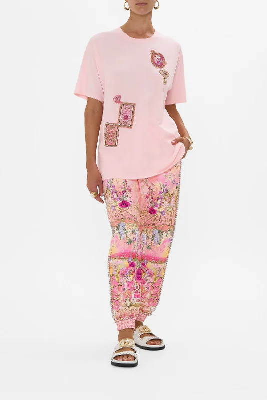 Blowout Deals JERSEY TRACK PANT WITH SILK DETAILS TOTALLY OZMOPOLITAN