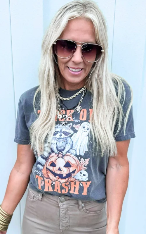 Weekend Savings Fiesta Trick or Trashy Garment Dyed Graphic T-shirt - Final Sale