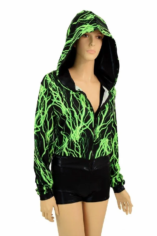 Bargain Prices "Kimberly" Jacket in Neon Lightning Print