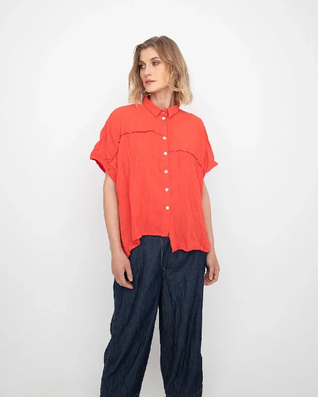 Major Savings Ozai N Ku Easy Button Down Shirt, Coral