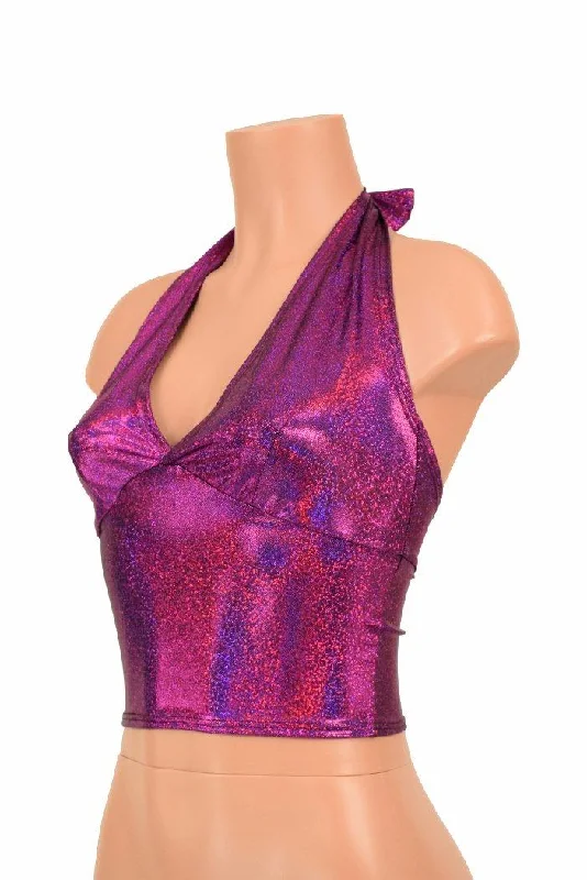 Weekend Deal Fuchsia Darted Tie Back "Midi" Halter