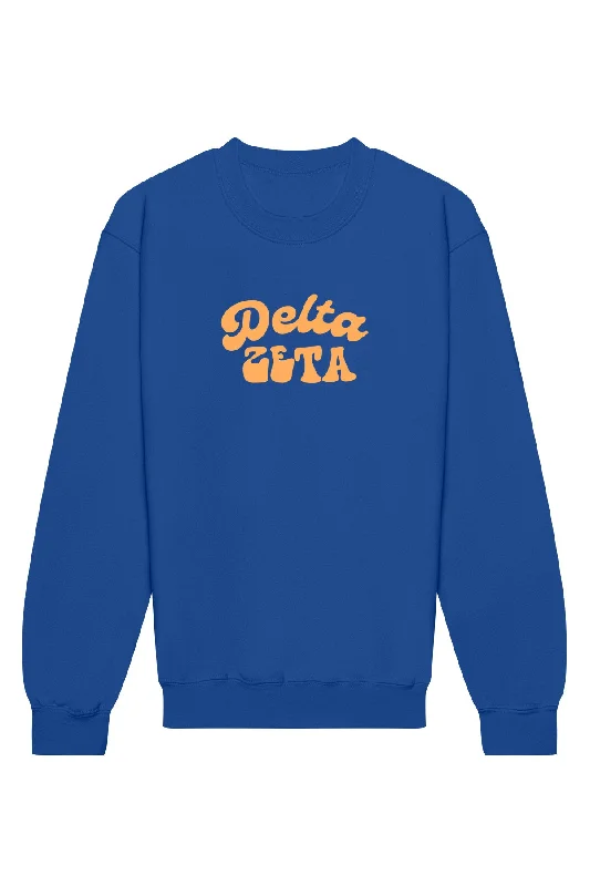 Exclusive Access Delta Zeta Vintage Hippie Crewneck Sweatshirt