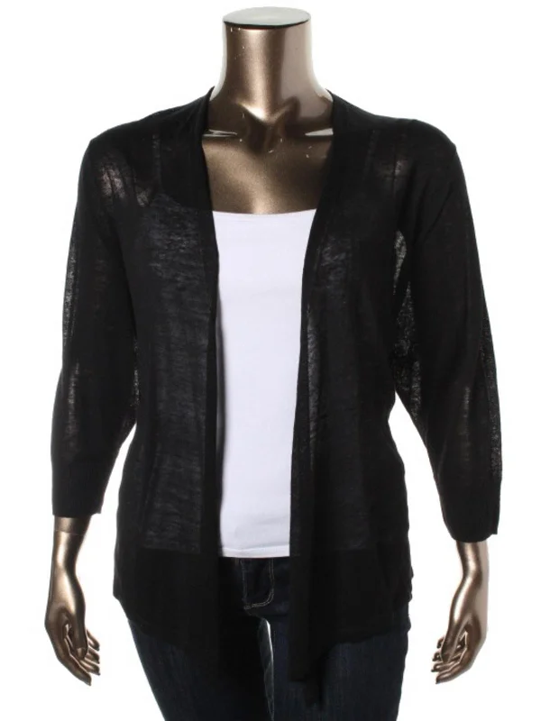 Instant Deal Womens Linen Open Front Cardigan Sweater