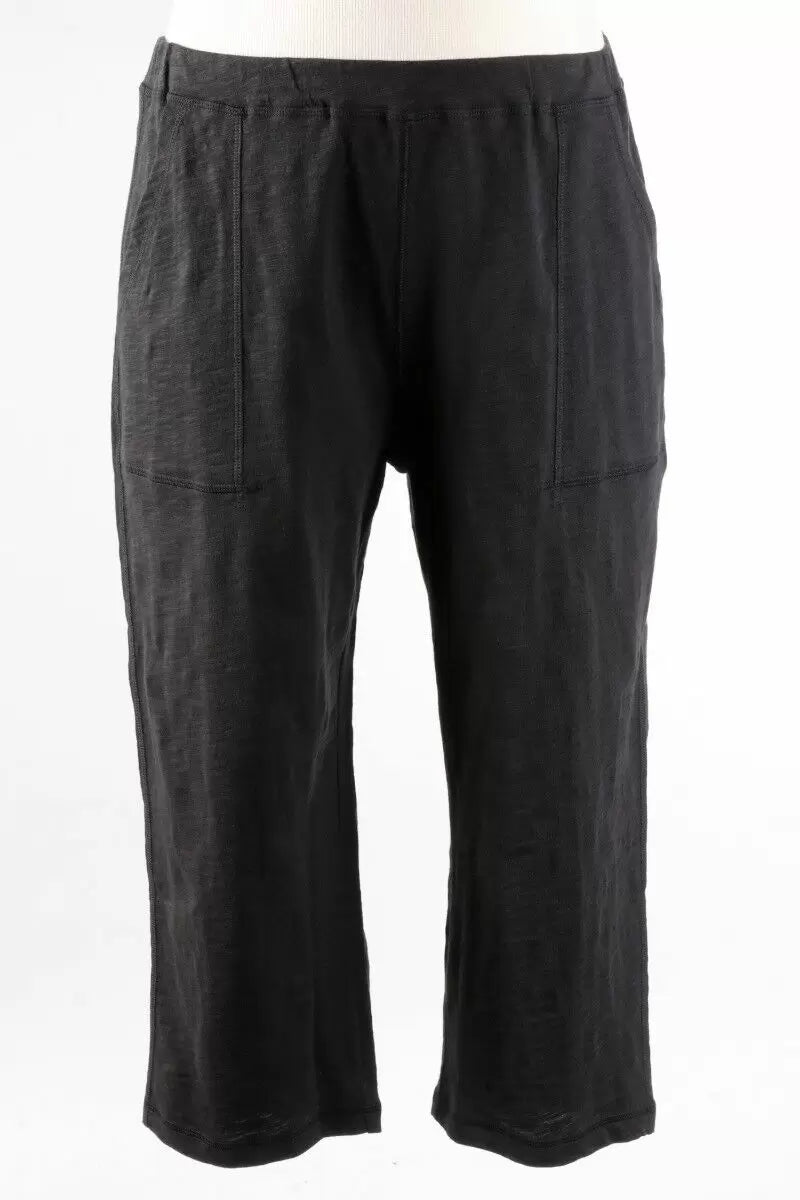 Now or Never Habitat, 27573 Arty Capri Pant, Black