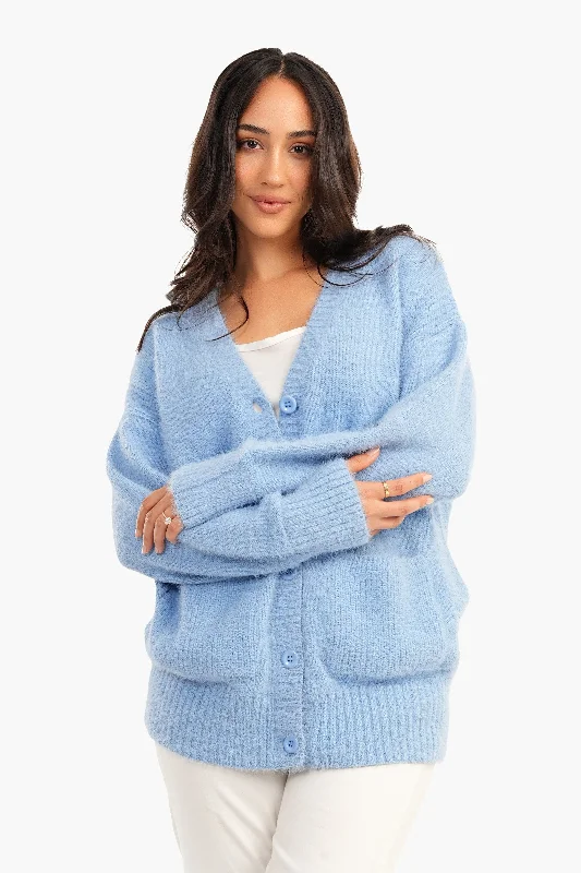 Final Sale Knitted Drop Shoulder Cardigan