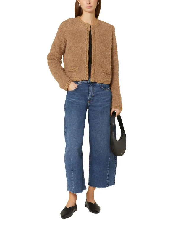 Super Savings Boxy Cardigan In Camel