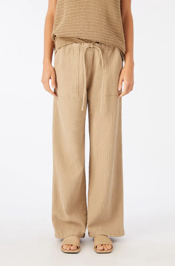 Weekend Offers That Dazzle AMO Adelina Beach Pant in Khaki