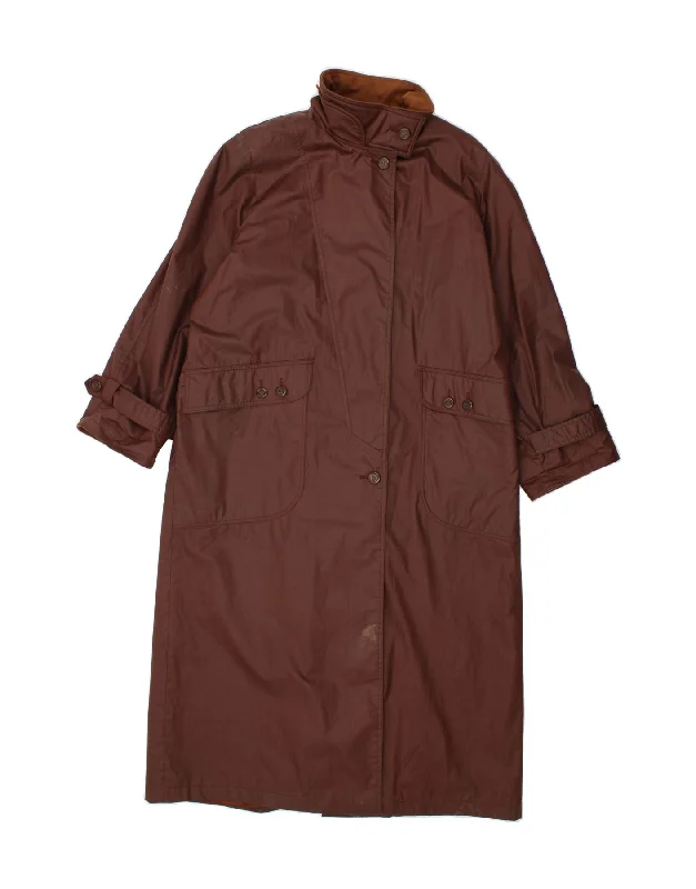 Lowest Price MICHAEL MORTELL Womens Overcoat UK 12 Medium  Brown Cotton
