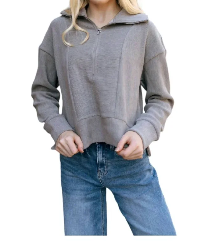 Weekend Deals to Make You Happy Kristine Pullover Sweater In Driftwood