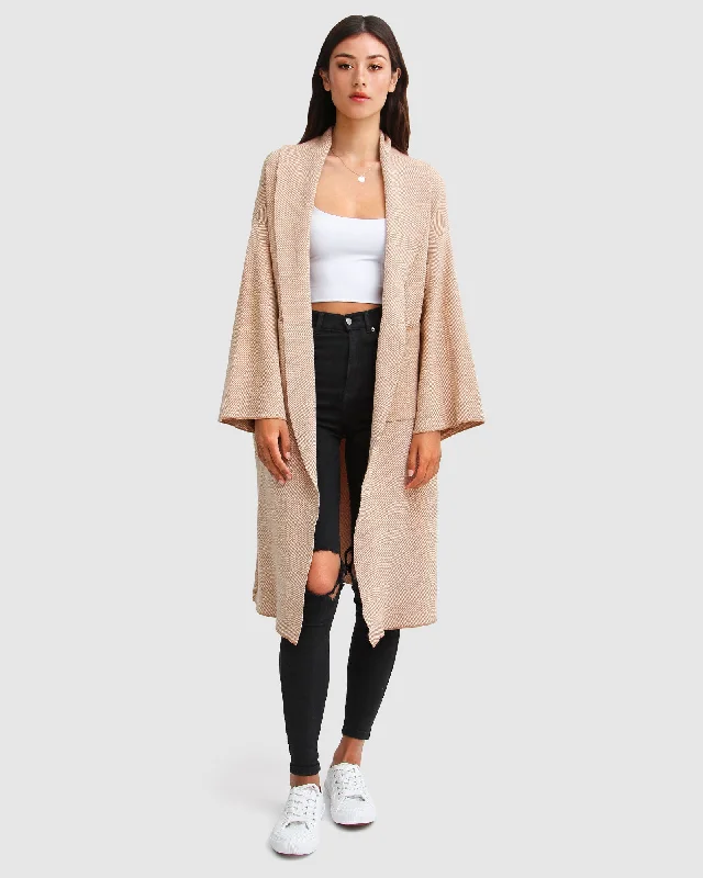Clearance Items Hold The Line Coatigan - Camel