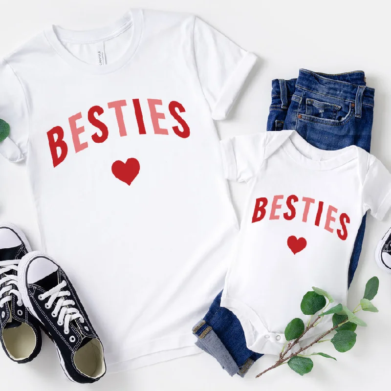 Midnight Madness Besties Love Hearts T-Shirt & Bodysuit Set