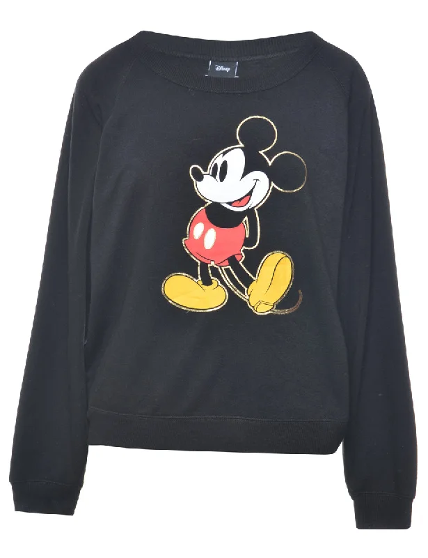Weekend Specials to Indulge In Black Disney Cartoon Sweatshirt - S