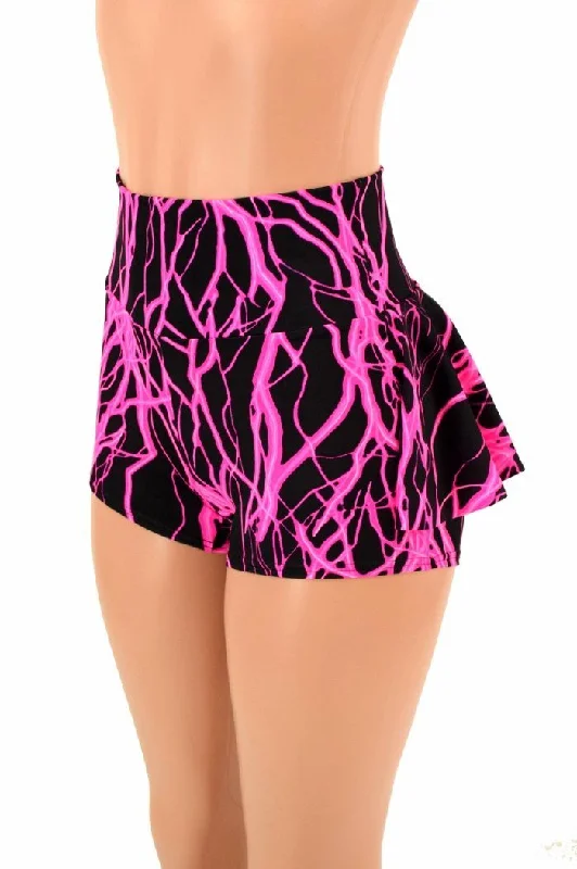 Best Seller Pink Lightning Ruffle Rump Shorts