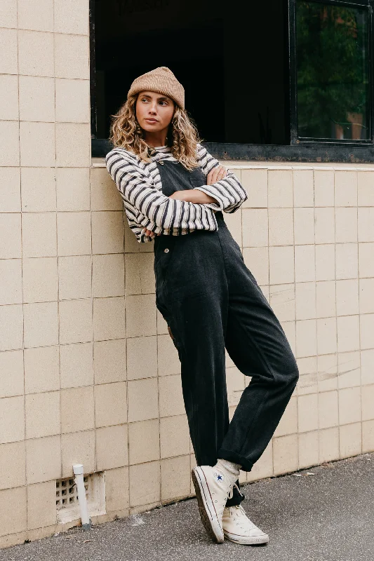 New Arrival JACKS - UNISEX Washed Black Overalls