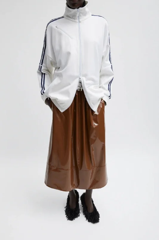 Reduced Rates Tibi Active Knit Zipper Detailed Track Jacket - White
