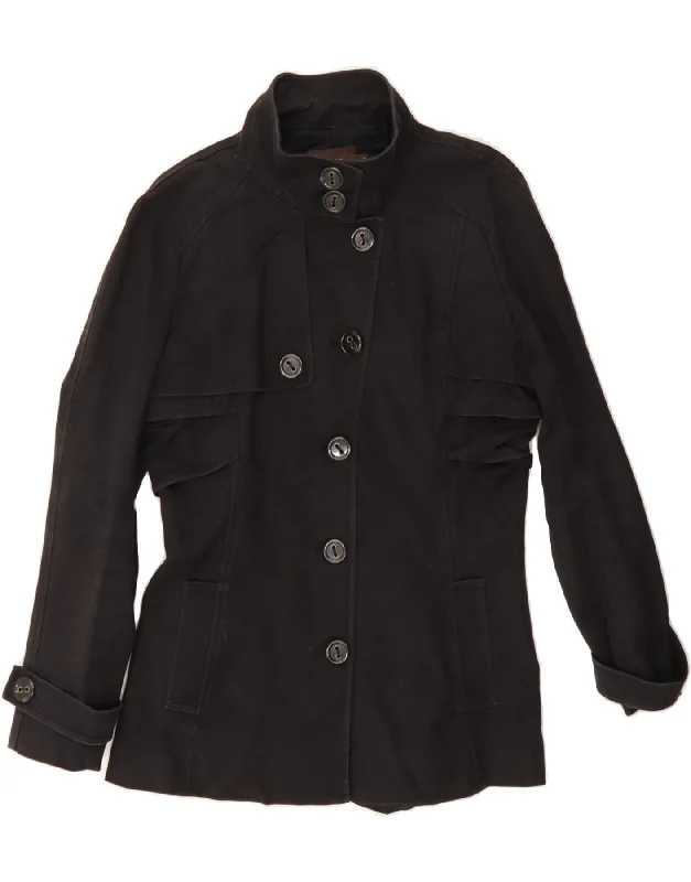 The Best Prices REISS Womens Bomber Jacket UK 10 Small Black Cotton