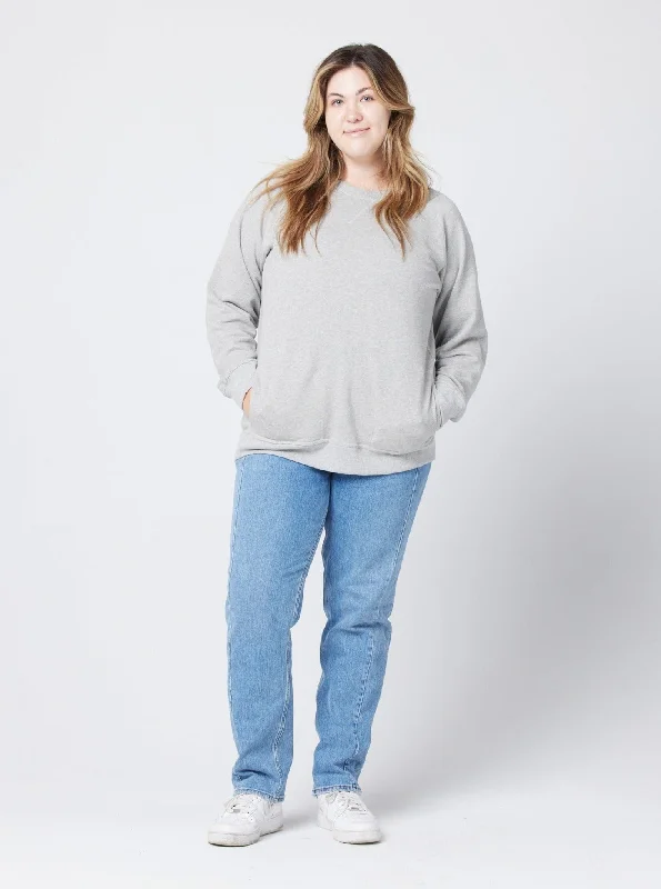Extra Discounts Unisex Pocket Crewneck Sweatshirt - Athletic Heather