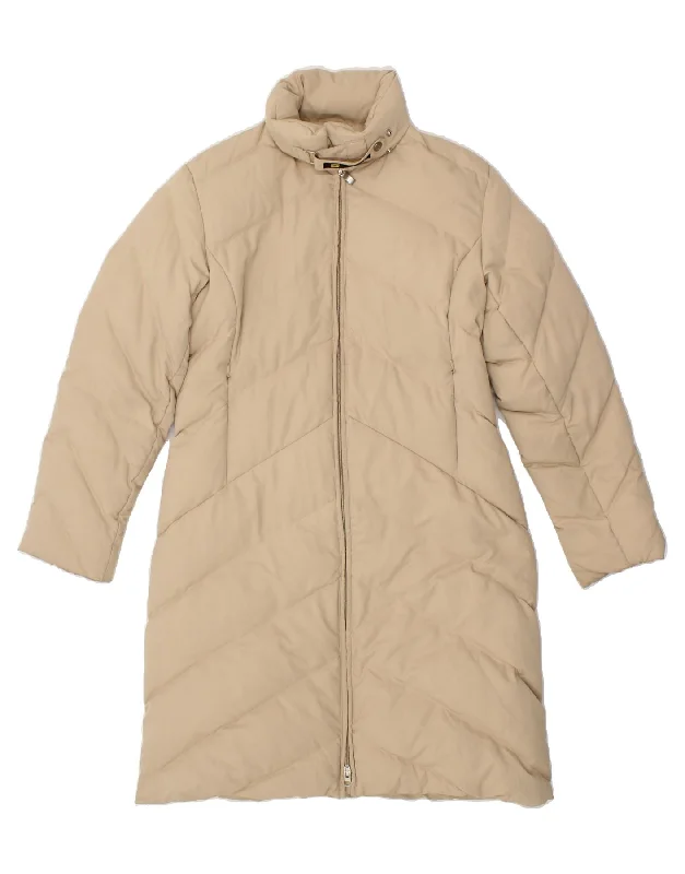 Quick Sale CIESSE PIUMINI Womens Padded Coat EU 42 Large Beige Polyamide