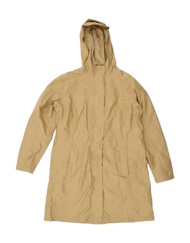 Value Deals L.L.BEAN Womens Hooded Raincoat UK 16 Large Beige Polyester