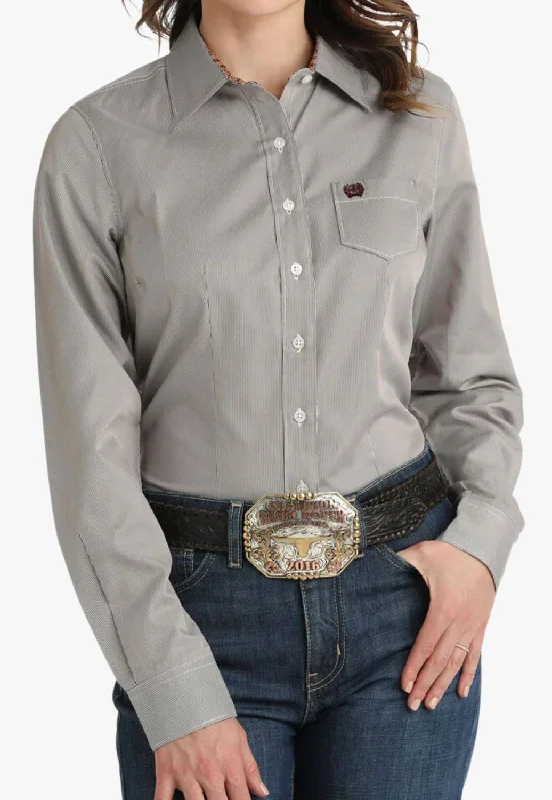 Weekend Bargains Await You Cinch Womens Striped Tencel Western Shirt