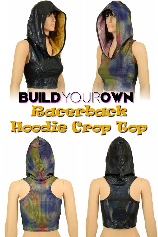 Weekend Offers That Thrill Build Your Own Racerback Hoodie Crop Top