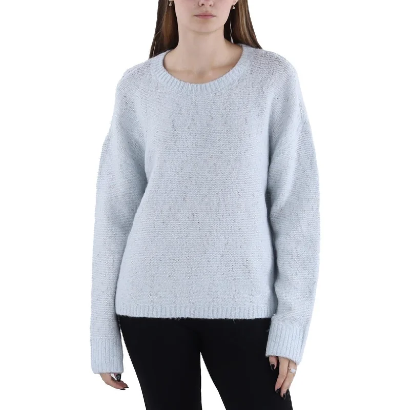 Sale Event Womens Metallic Crewneck Pullover Sweater