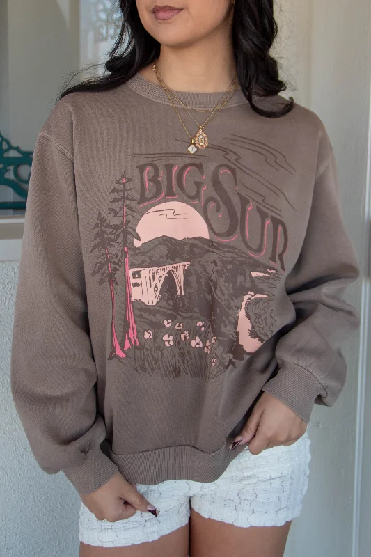 Super Sale Oversized Crew Graphic Sweatshirt