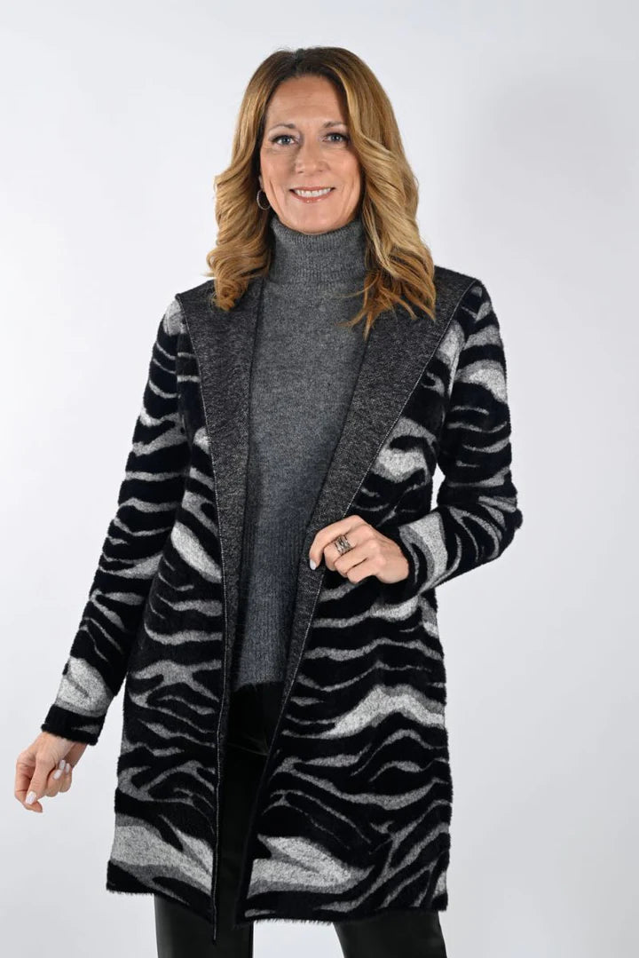 Super Sale Frank Lyman #233841U black/Grey knit throwover