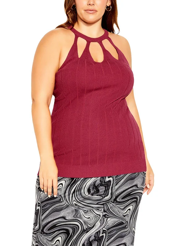 Cash Savings Womens Sleeveless Crewneck Tank Top Sweater