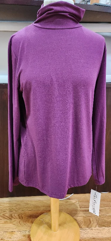 Today's Special Lulu B purple knit mock turtleneck
