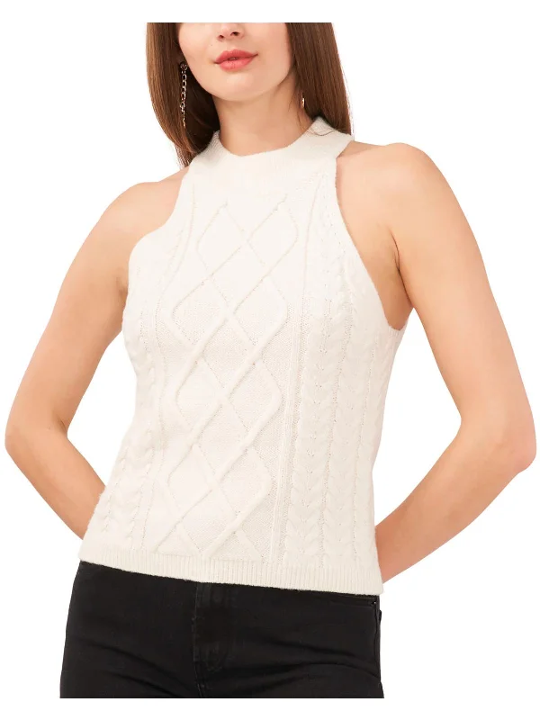 Weekend Discounts You Deserve Womens Crochet Vest Turtleneck Sweater