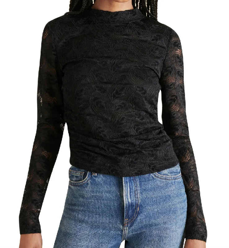 Fantastic Offers Cherie Black Lace Top by Steve Madden