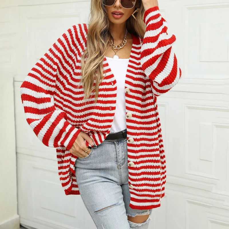 Final Offer Knitted Long Sleeve Cardigan Christmas Sweater - Autumn Winter Warm Casual