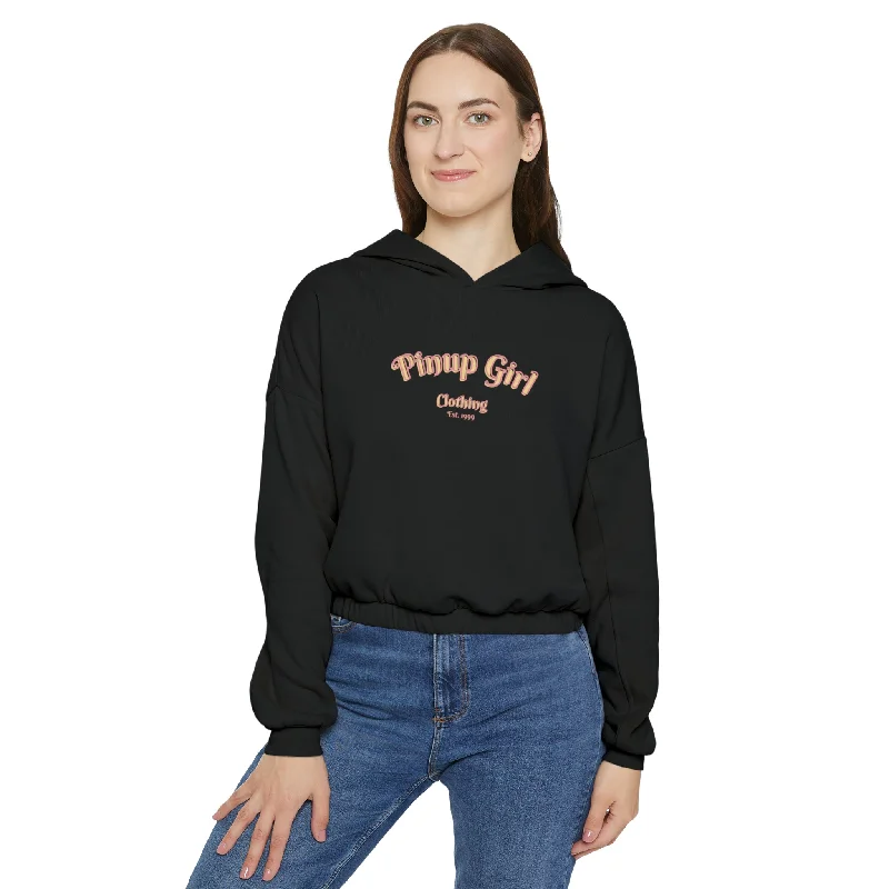 Weekend Savings Bonanza Pinup Girl Clothing Logo Women's Cropped Hoodie | 3 Colors | Pinup Couture