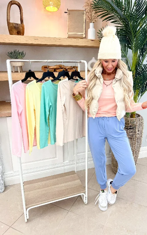 Exclusive Weekend Offers Inside SALTY WAVE Hold Tight Long Sleeve Tops- Pastel*