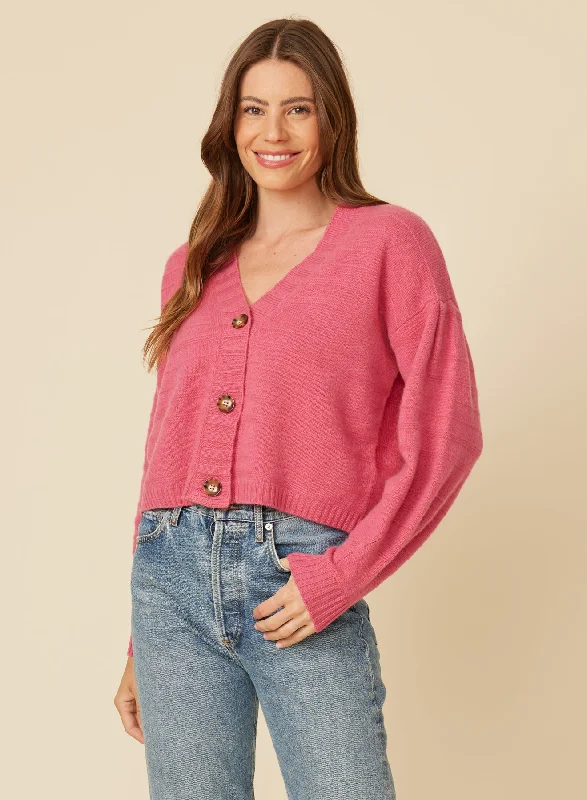 Quick Sale Essie Cashmere Cardigan - Berry