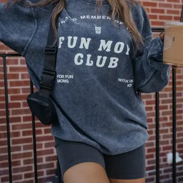 Unbeatable Deal Fun Mom Club Corded Sweatshirt